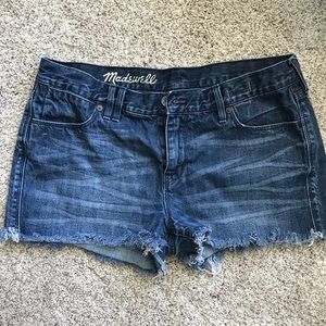 Madewell Frayed Denim Shorts Sz 29